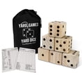 thumbnail image 1 of Open Box Yard Games Giant 3.5 Inch Wooden Dice Set with Scorecards & Case, 1 of 11