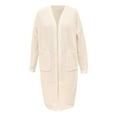 thumbnail image 4 of Womens Cardigan Long Sweater d Knit Open Front Soft Loose Fit Fashion Casual Outerwear Coats, 4 of 4