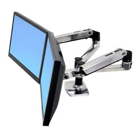 UPC: 0698833012033 | Ergotron LX Dual Side-by-Side Monitor Arm Up to 27  Monitor Black (45-245-026) 45245026