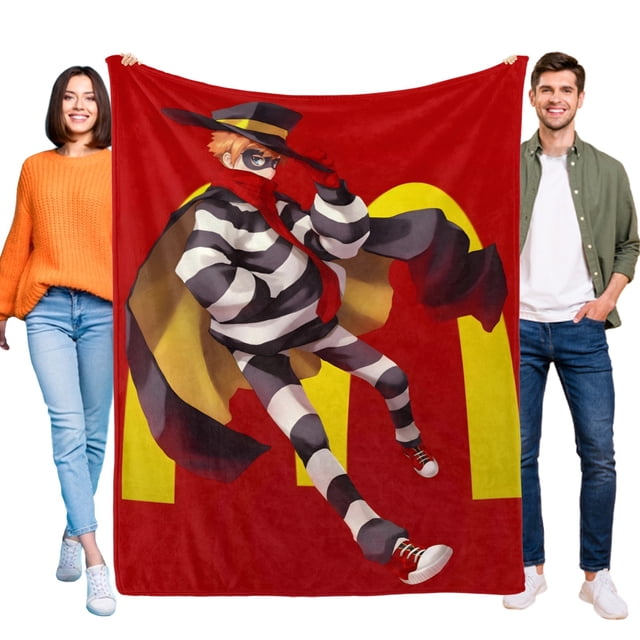 Hamburglar anti-pilling, suave, ligera, esponjosa y acogedora de lujo para hogar y cocina – Perfecta para niños y adultos,100X80cm