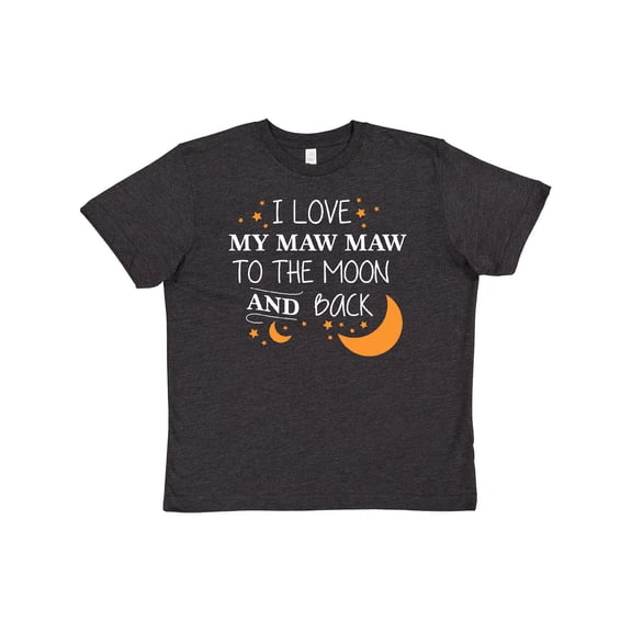 Inktastic I Love My Maw Maw To The Moon and Back Youth T-Shirt
