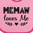 thumbnail image 4 of Inktastic My Memaw Loves Me Boys or Girls Baby Bib, 4 of 4