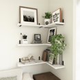 thumbnail image 4 of Juego de 6 estantes flotantes WOPITUES, blancos, para decoración de pared, 4 of 7