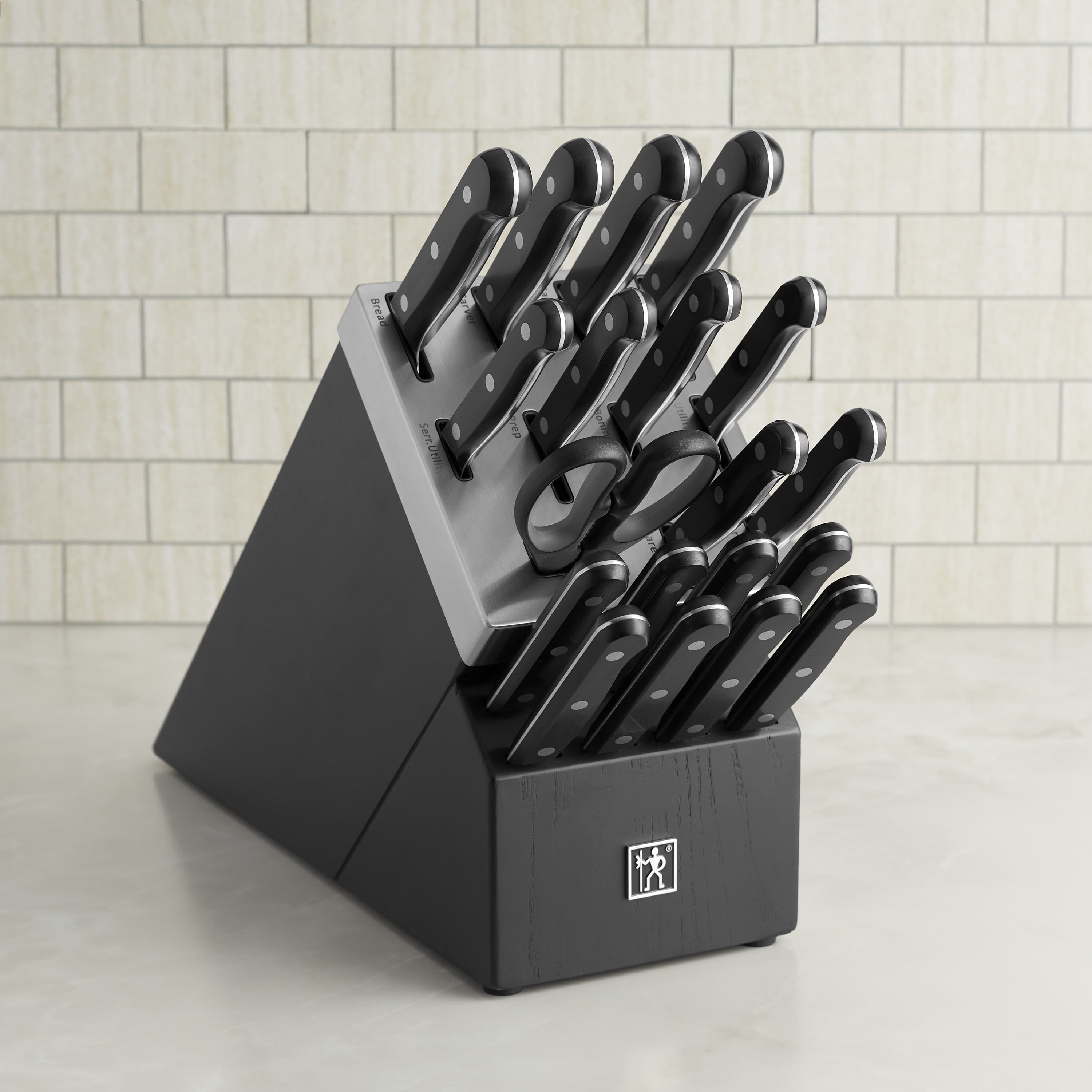 Henckels Solution 20-pc Self-Sharpening Knife Block Set - Black