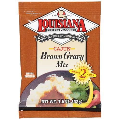 Louisianna Fish Fry Products Brown Gravy Mix, Cajun, 1.5 Oz