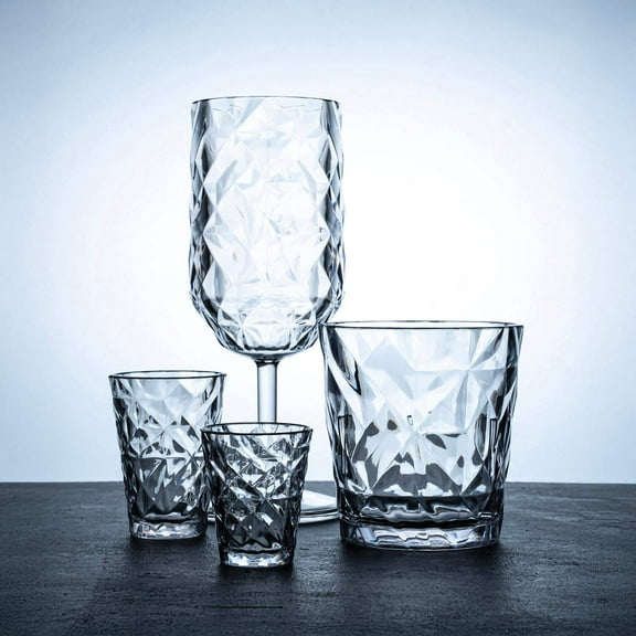 Polycarbonate Drinkware dia.3.5" h:3.5" 10 oz. Round Charcoal Polycarbonate Rocks/Old Fashioned (Set of 6)