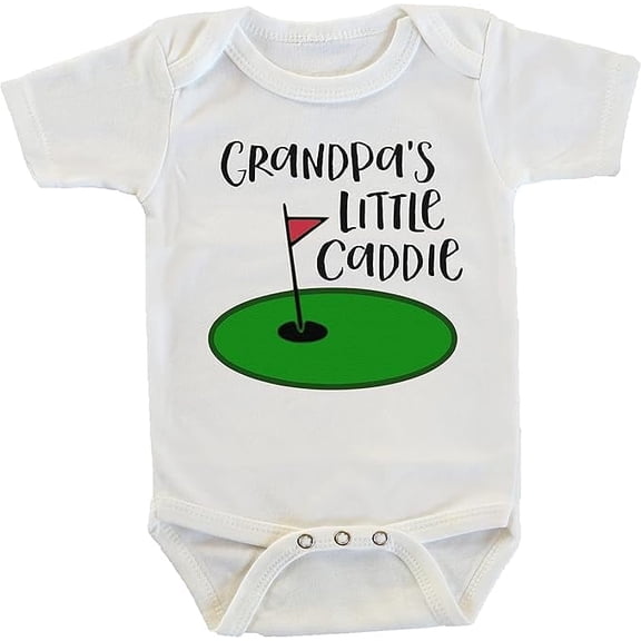 Grandpa's Little Caddie Golf Golfing Onesie/Bodysuit