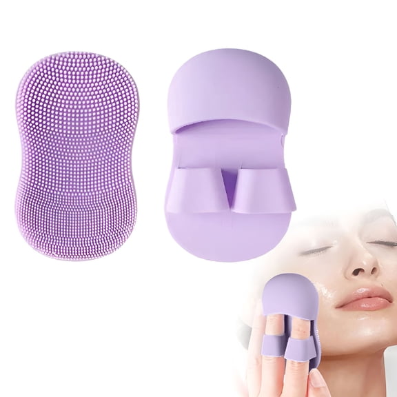 ACDANC Silicone Finger Facial Cleansing Brush Mini Soft Handheld Silicone Face Scrubber Gentle Face Skin Scraper For Face Chin Hair Removal Women Self Care Rubber Tweezers Facial Cleansing Brush