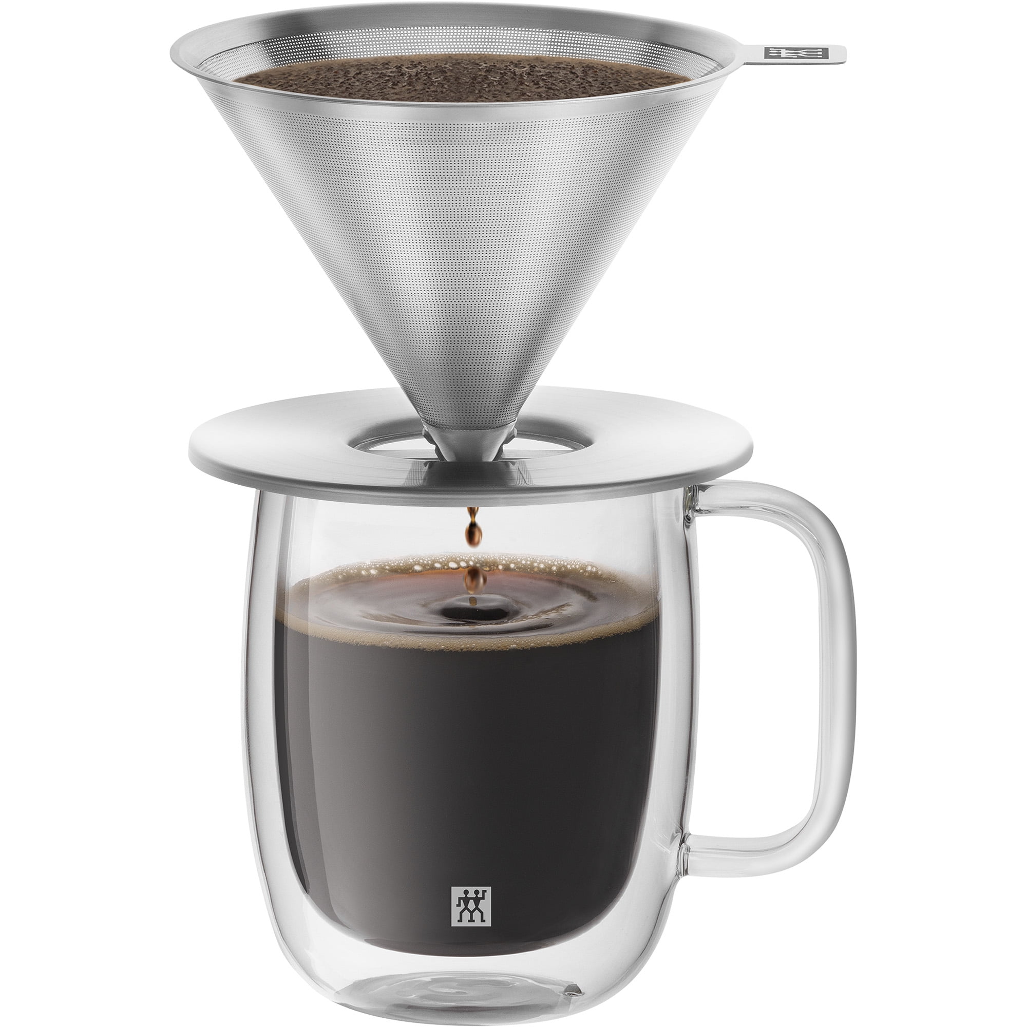 ZWILLING Sorrento Stainless Steel Pour Over Coffee Dripper with Double