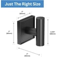 thumbnail image 4 of shiyou-5615MX Mode Robe Hook, Matte Black, 4 of 4