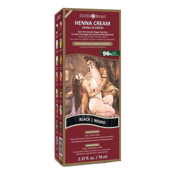 Surya Brasil Henna Cream Black, 2.37 Oz, 2 Pack