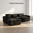 thumbnail image 5 of CARZZI 108'' Modular Sectional L-Shaped with Chair,Deep Seat Boneless Corner Couch for Living Room,Plush Corduroy Couch with Detachable Sofa Set,No Assembly(Left Facing Chaise，Black), 5 of 7