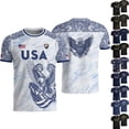 thumbnail image 2 of 2026 New Mens USA Soccer Jersey T-Shirt Printed, United States Jersey Soccer, Crew Neck Short Sleeve Match Day Sweat Resistant Football Training Shirts for Adult(Beige, XL), 2 of 4