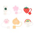 thumbnail image 1 of Miangastore Straw Covers Assorted Color 6Pcs 1.8x1x0.4In, 1 of 8
