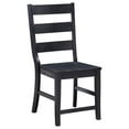 thumbnail image 6 of Pemberly Row Modern Wood Ladder Back Dining Side Chair in Black (Set of 2), 6 of 12