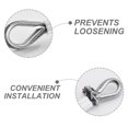 thumbnail image 2 of 30 Pcs Rigging Rings Wire Rope Collars Stainless Steel Cable Thimbles Wire Crimp Wire Rope Thimble, 2 of 6