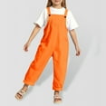 thumbnail image 2 of SUYOLL Children Girls Jumpsuit Solid color Cute Trousers Suspenders 3-14 Years Trendy Clothes, 2 of 4