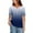 Navy, variant on Fartey Womens Summer Tops 2025 Dressy Casual Button V Neck T Shirts Slim Fit Short Sleeve Tunic Shirts Fashion Gradient Print Blouses Beige M