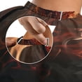 thumbnail image 6 of JSTEL Red Rose Flower Fire Waterproof Barber Cape for Men Women Beard Shaving Bib Apron Professional Hair Cutting Cloth, 65 x 55 inch, 6 of 6