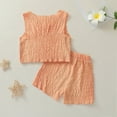 thumbnail image 5 of Summer Saving! Yievot Summer Toddler Baby Boy Girl Clothes Set Unisex Waffles Outfits Solid Short Sleeve Pocket Tops Shorts 2Pcs 12 Months-5 Years 2024 Baby Outfits Clothes on Clearance, 5 of 7