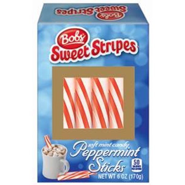 Bob's Sweet Stripes Peppermint Sticks, 6 Oz (15 Sticks)