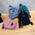 thumbnail image 2 of Fashion Woman Mini Simple Corduroy Backpacks Campus Style Pure Color Capacity Double Shoulder Bag Solid Color Corduroy Backpack 02, 2 of 6