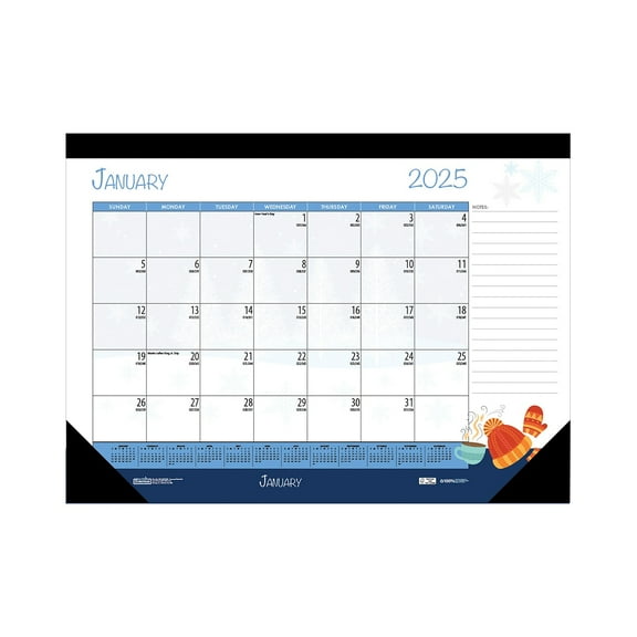 2025 House of Doolittle Seasonal Holiday Depictions 18.5" x 13" Monthly Desk Pad Calendar (1396-25)