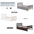 thumbnail image 2 of Twin Bed Frame with Trundle, PAPROOS Solid Wood Platform Beds, Twin Size Platform Bed Frame with Headboard and Footboard for Boys Girls, No Box Spring Needed, Espresso, 2 of 11