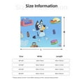 thumbnail image 2 of Lsque Bluey Print Flannel Throw Blanket, Ultra-soft Blanket for Bed, Couch, Car, Hypoallergenic Anti-pilling blanket-, 2 of 8