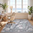 thumbnail image 3 of Design&I 2'x3' Ultra Soft Door Mat, Chinoiserie Vintage Border Scrolling Vine Toile Bird Botanical None Fluffy Washable Easy Care Indoor rug for Bedside Entryway, 3 of 7