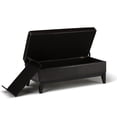 thumbnail image 7 of Oregon 42 inch Wide Contemporary Storage Ottoman Bench with Tray in Tanners Brown Vegan Leather, 7 of 7