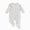 A28-White, variant on Newborn Baby Bodysuit for 0-3 Months Preemie Infant Romper Base Layer Long Sleeve Two Zipper Crawling Suit White
