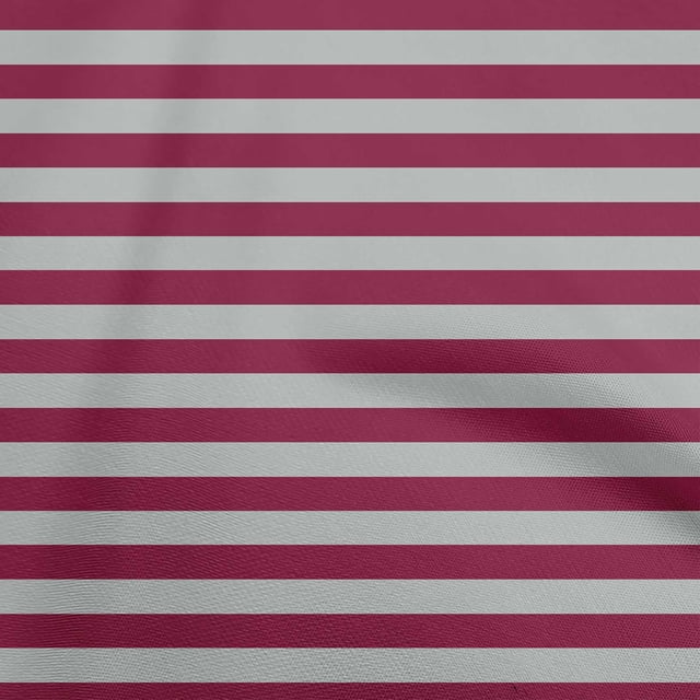 oneOone Cotton Flex Magenta Fabric Stripes Craft Projects Decor Fabric Printed By The Yard 40 Inch Wide