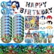 thumbnail image 2 of Decoraciones para fiestas de cumpleaños con forma de erizo, vajilla de dibujos animados, vasos de papel, platos, manteles, globos, regalos para niños, 2 of 5