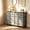 Grey, variant on Kelno 8 Drawers Fabric Cabinet Metal Frame Wide Wood Top Storage Tower TV Stand Clothes Organizer for Bedroom Living Room,Black
