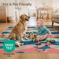 thumbnail image 4 of ODIKA 6'x9' Ultra-Soft Area Rug, Cartoon Ocean Animal With Wave Stripe Accents Whale Sea Turtle Playful None Washable, Bare feet friendly, Silk-Touch for Guest Room, Bedroom, 4 of 7