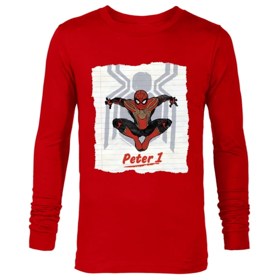 Marvel Spider-Man: No Way Home Peter 1 - Long Sleeve T-Shirt for Men - Customized-New Red