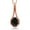 Black Sapphire, September, variant on 6.00 Ct Oval Black Sapphire 18K Rose Gold Plated Silver Pendant with Chain