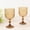 Amber Gold, variant on Balsa Circle 12 Amber Gold 15oz Shatterproof Plastic Wine Glasses Embossed Floral Pattern