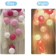 thumbnail image 4 of Guirnalda de luces de algodón, decoración navideña para interiores, globo LED de 6 m y 40 cm, ideal para niñas, princesas, niños y bebés (1 unidad USB de 6 cm), 4 of 5