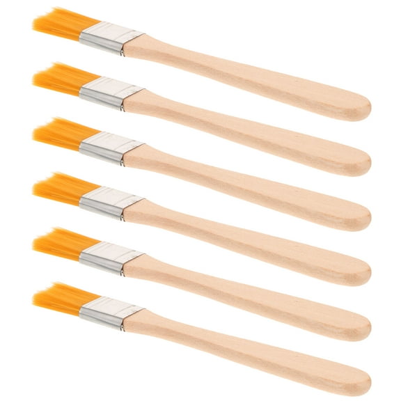 NICEXMAS Small Portable Reusable Paint Brush with Wooden Handle for Home Use in Assorted Colors 1/2 Inch