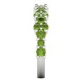 thumbnail image 4 of 0.98 ctw Wedding Band for Women - 14K White Gold Natural Peridot Stackable Eternity Ring, 4 of 6