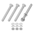 thumbnail image 1 of Uxcell 4-Pack Hex Head Screw Bolt with Nuts Flat & Lock Washers M5x45mm, 1 of 6