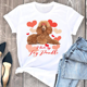 thumbnail image 3 of Bonita camiseta con estampado de animales de caniche rosa para niños, camiseta blanca para amantes de los perros, camiseta de verano de algodón Y2k, ropa para niños, camisetas para bebés, niños y niña, 3 of 5