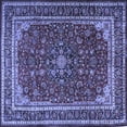 thumbnail image 1 of Ahgly Company Indoor Square Medallion Blue Traditional Area Rugs, 3' Square, 1 of 4