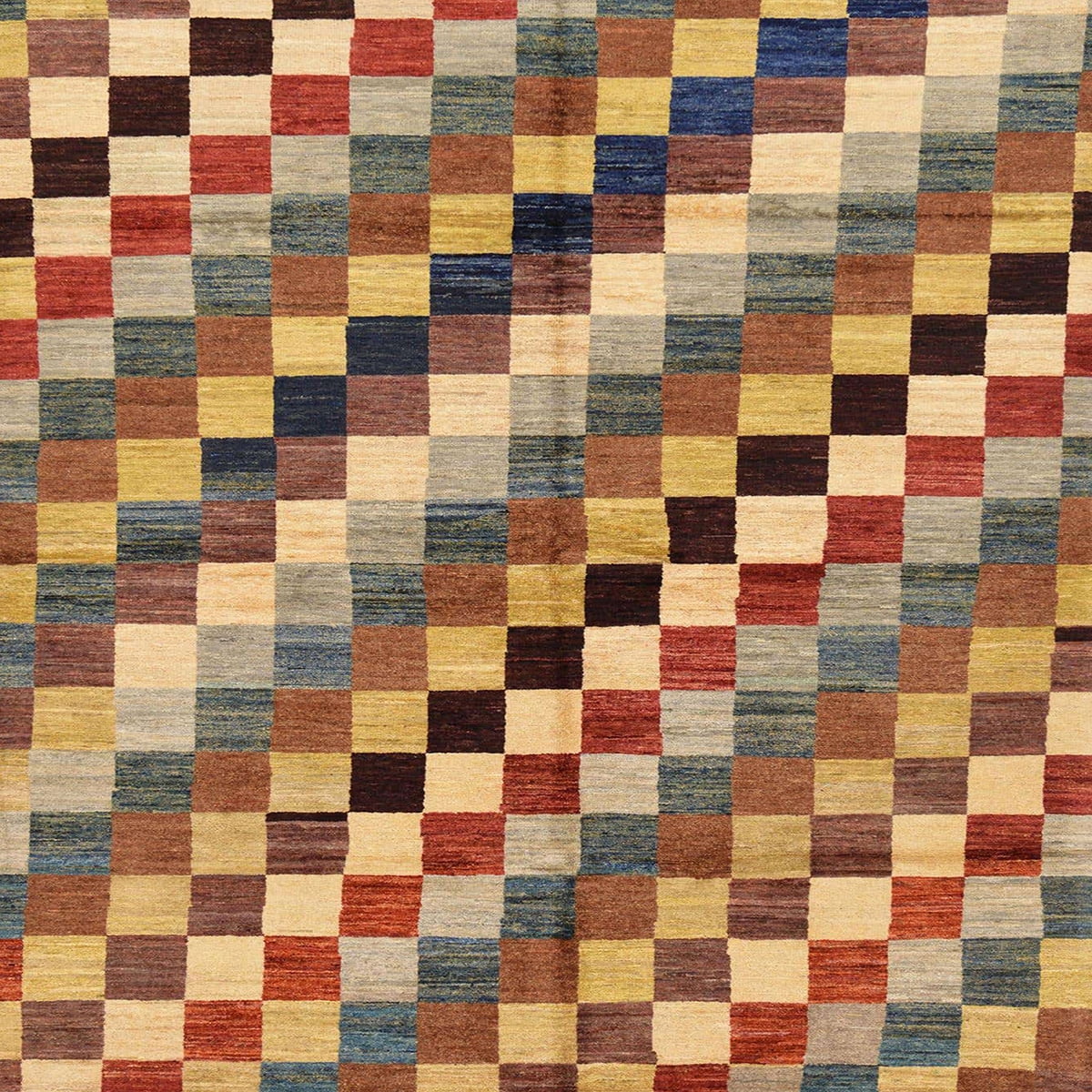 Ahgly Company Indoor Square Abstract Brown Red Checkered Area Rugs, 5 ...