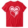 thumbnail image 4 of VKOYWKM Women's Valentine's T Shirts Cute Love Heart Graphic Tees Romantic Short Sleeve Spring Tshirts Crew Neck Loose Fit Holiday Tops Girlfriend Valentine's Day Shirt Gift, 4 of 4
