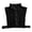 Black, variant on Women Solid Ruffle Detachable Blouse with False Collar Half Elastic Waist Shirt Collar Shirt Tab Insert Two Broke Girls Shirt Turtleneck Half Shirts Half Neck Blouses for Women Dickey Bow