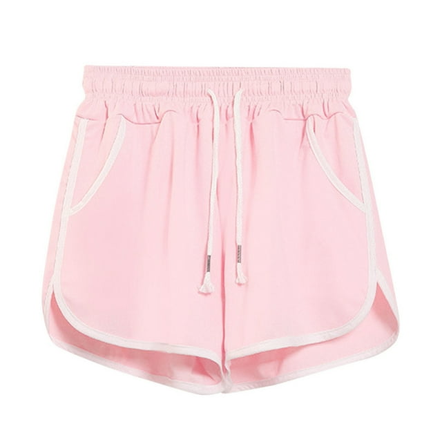 aidice Plus Size Shorts for Women Homewear Loose Elastic Waisted Drawstring Comfy Athletic Shorts with Pockets