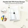 thumbnail image 4 of DWPSG Case for iPad (A16) 11th/10th Generation (2025/2022) with Pencil Holder, Clear Transparent Back Shell Slim Stand Shockproof Tablet Cover, Auto Wake/Sleep,White, 4 of 10